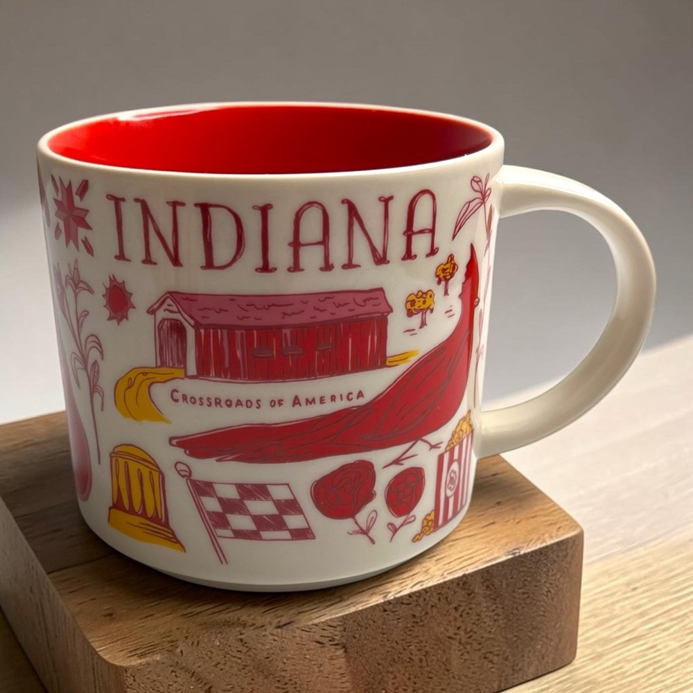 Starbucks Indiana Hoosier Been There Series Collection 14oz Coffee Tea Cup Mug